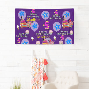 Vinyl Banner, Happy 5th Birthday Banner, #5 Banner