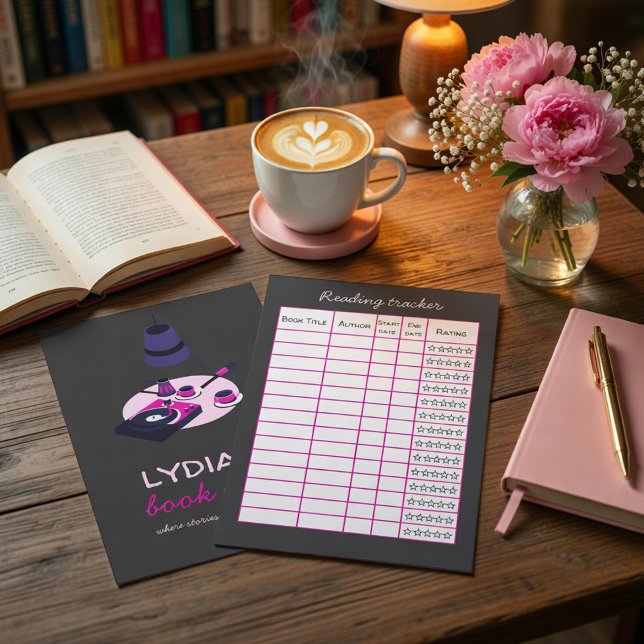 Vinyl & Books Personalized Reading Tracker Card (Creator Uploaded)