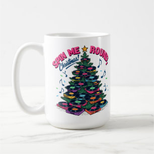 Vinyl Christmas Tree Music Lovers Coffee Mug