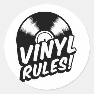 vinyl classic round sticker