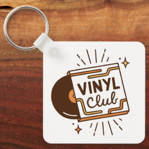 Vinyl club analogue music aesthetic keychain