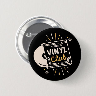 Vinyl club record lovers aesthetic 2 inch round button