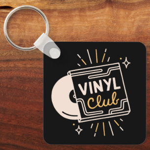 Vinyl club record lovers analogue music keychain