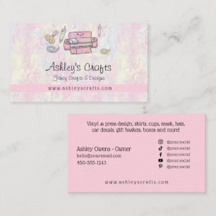 Vinyl Crafting and Design - Blush Pink  Business C Card