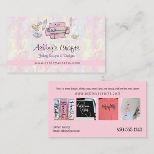 Vinyl Crafting and Design - Blush Pink  Business Card