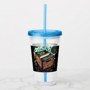Vinyl Crate Music Acrylic Tumbler