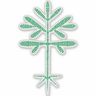 Vinyl Decal with a Green Sapling