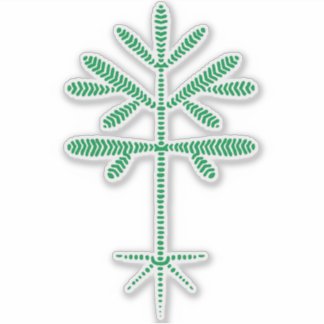 Vinyl Decal with a Green Sapling