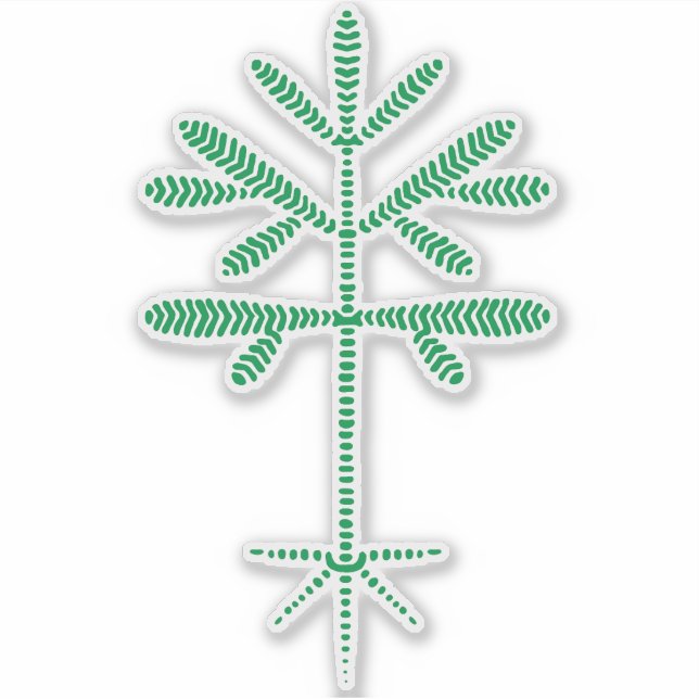 Vinyl Decal with a Green Sapling (Front)