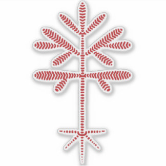 Vinyl Decal with a Red Sapling