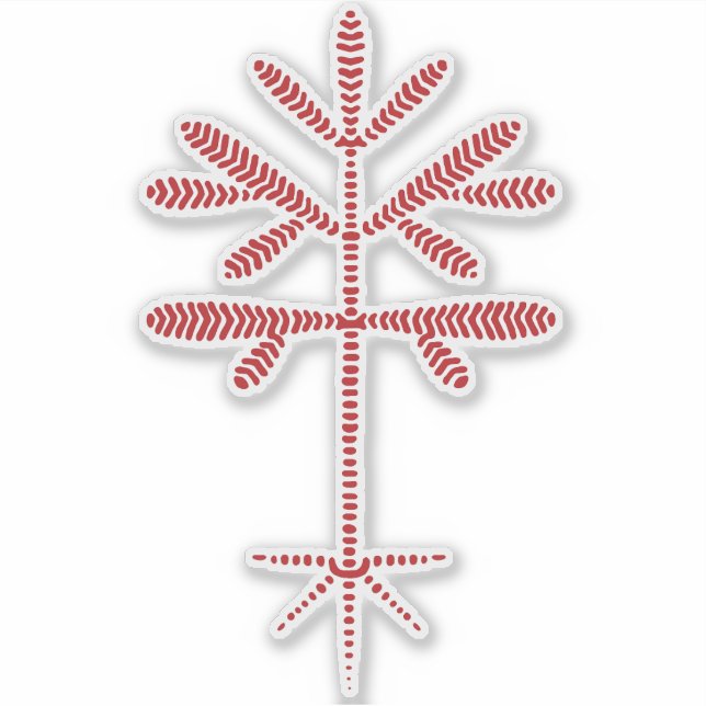 Vinyl Decal with a Red Sapling (Front)