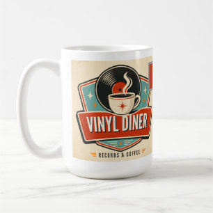 Vinyl Diner Records & Coffee – Retro Music Mug