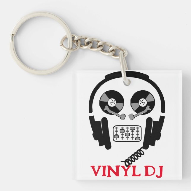Vinyl DJ Acrylic  Keychain (Front)