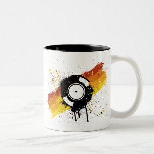 Vinyl Graffiti Two-Tone Coffee Mug