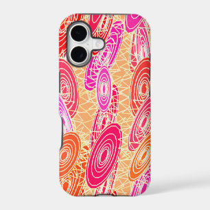 "Vinyl Jazz" abstract - orange, fuchsia, pink