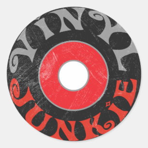 Vinyl Junkie Classic Round Sticker