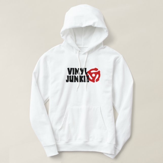 Vinyl Junkie Hoodie (Design Front)