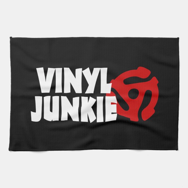 Vinyl Junkie Kitchen Towel (Horizontal)