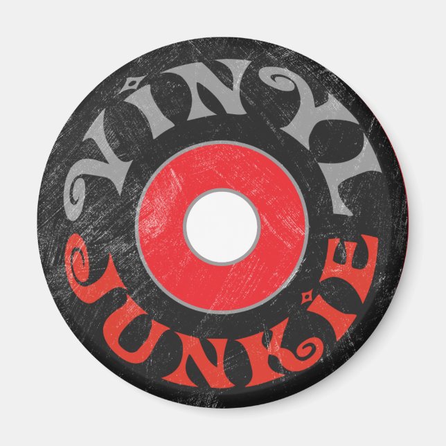 Vinyl Junkie Magnet (Front)