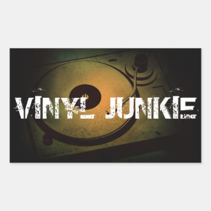 Vinyl Junkie Old Retro turn table Sticker