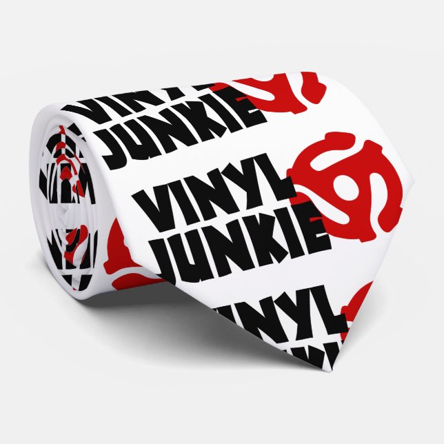 Vinyl Junkie Tie (Rolled)