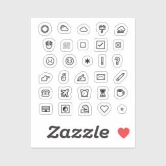 Vinyl Label Journal/Planer Symbols Sample Sheet