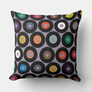 VINYL lilac Throw Pillow