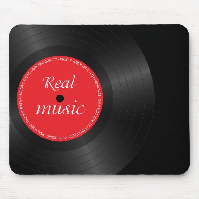 Vinyl long play disc mouse pad (Front)