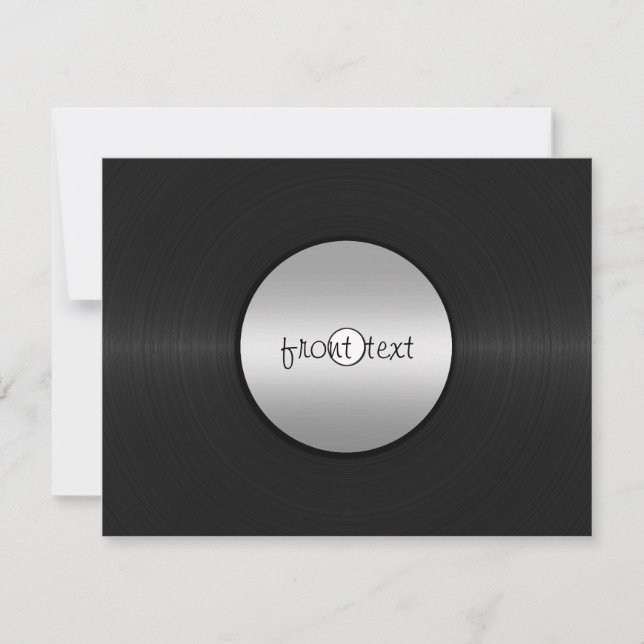 Vinyl-Look LP Record Invitation (Front)
