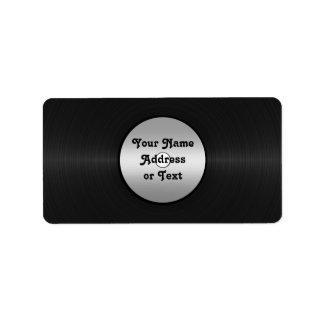 Vinyl-Look LP Record Label