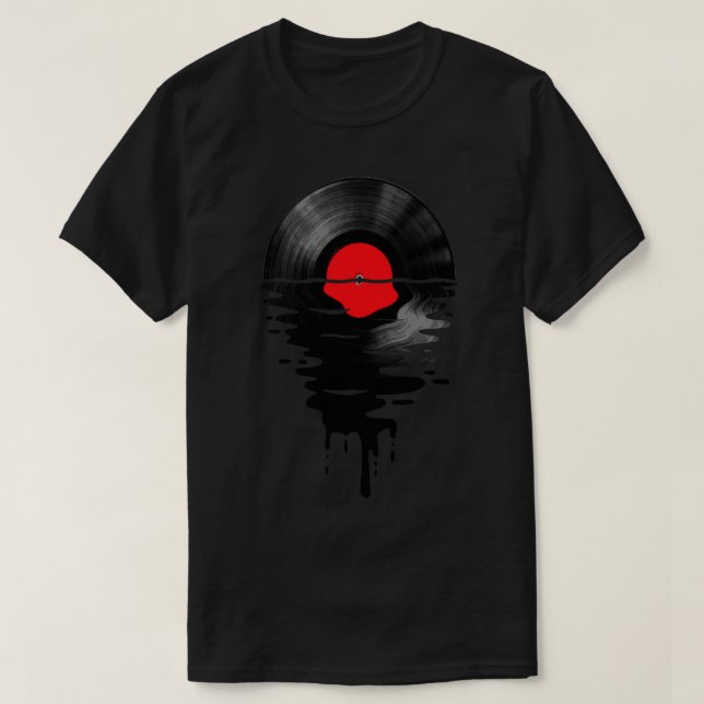 Vinyl LP Music Record Sunset Red Mug T-Shirt (Design Front)