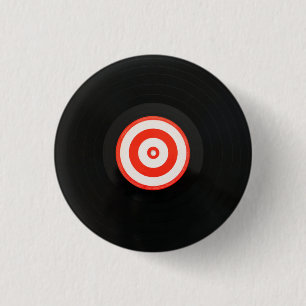 Vinyl LP record album button