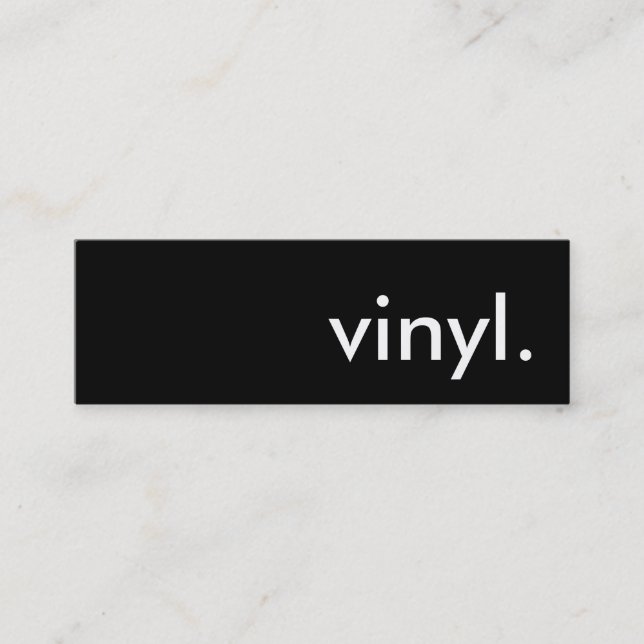 vinyl. mini business card (Front)