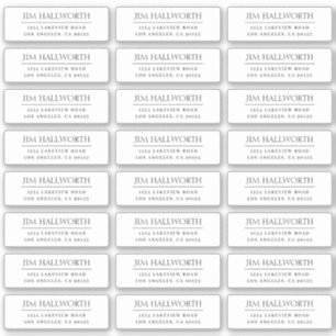 Vinyl Modern Black & White Return Address