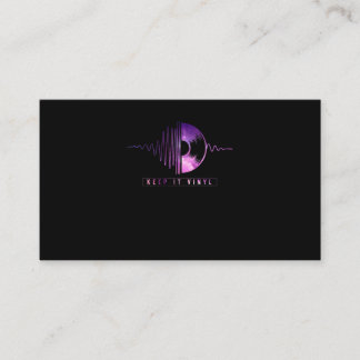 Vinyl Music DJ Record Space Vintage Vinyl Business Card