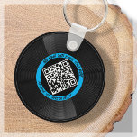 Vinyl | Musician DJ | QR Code Keychain<br><div class="desc">Introducing our customizable vinyl LP style QR Code keychain- the perfect accessory for the music professional! This keychain features a sleek vinyl LP record in the colour blue, along with a QR code that can be linked to your own music. With our "personalize" feature, you can generate your own unique...</div>