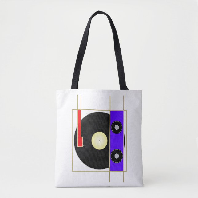 Vinyl Player Tote Bag (Front)