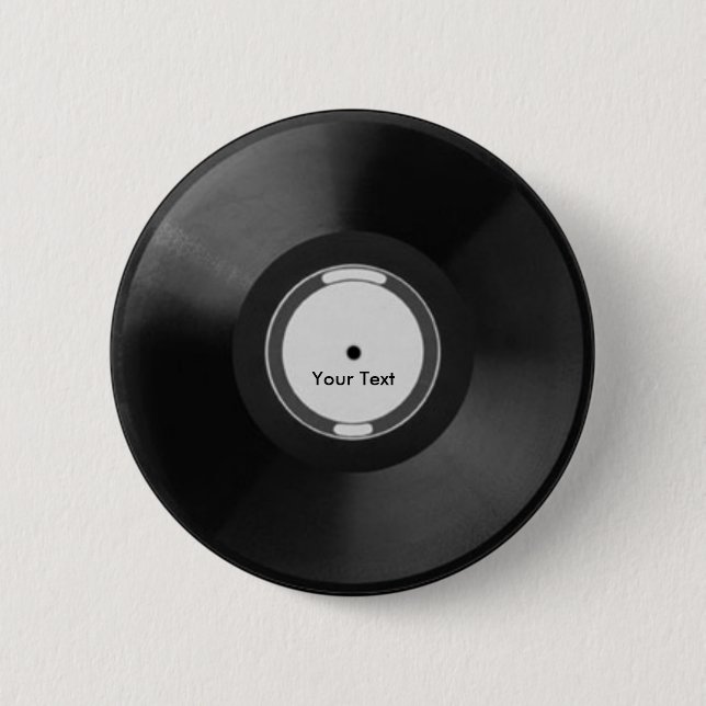 Vinyl.Record 2 Inch Round Button (Front)