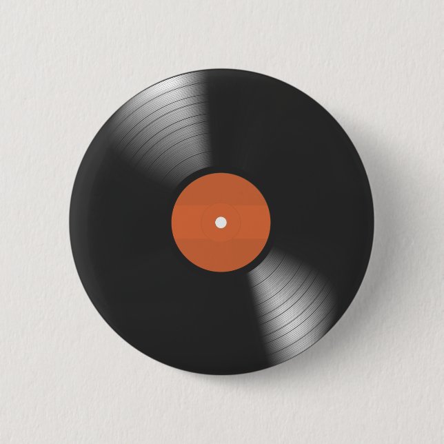 Vinyl Record 2 Inch Round Button (Front)