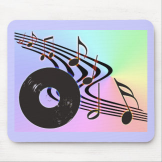 Vinyl Record and Notes Mousepad
