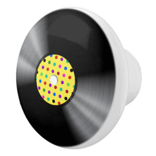 Vinyl Record Ceramic Knob
