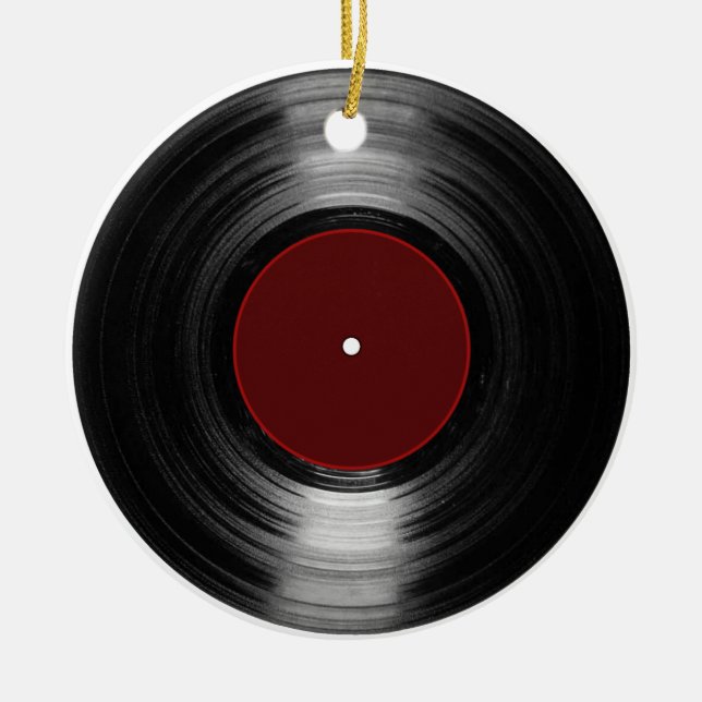 vinyl record ceramic ornament (Front)