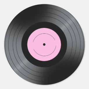 Vinyl Record Classic Round Sticker