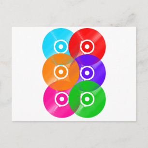 Vinyl Record Colours Postcard