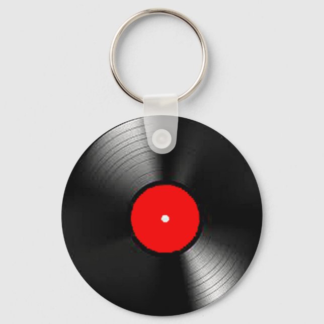 "Vinyl Record" gifts and products Keychain (Front)
