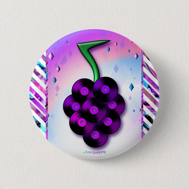 Vinyl record grapes button (Front)