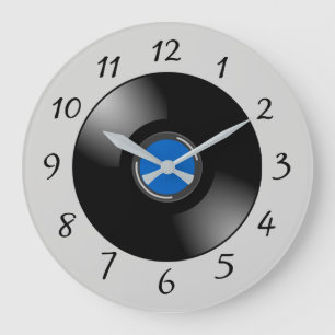 Vinyl Record Large Clock