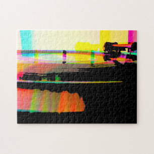 Vinyl record on turntable jigsaw puzzle