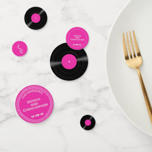 Vinyl Record Personalized Confetti Groovy Purple