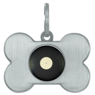Vinyl Record Pet Name Tag